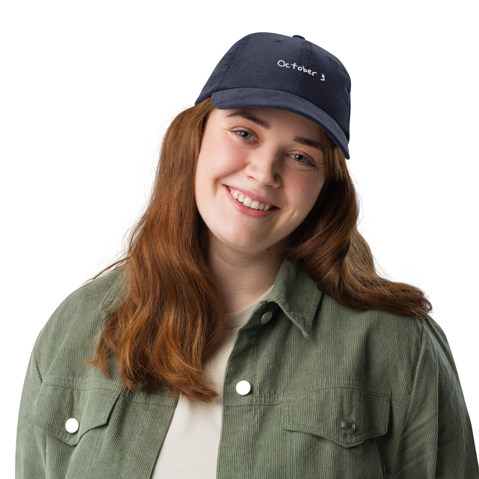 October 3 Vintage Corduroy Cap Inspired by Taylor Swift | The Life of a Showgirl Hat, Perfect Gift for Fans